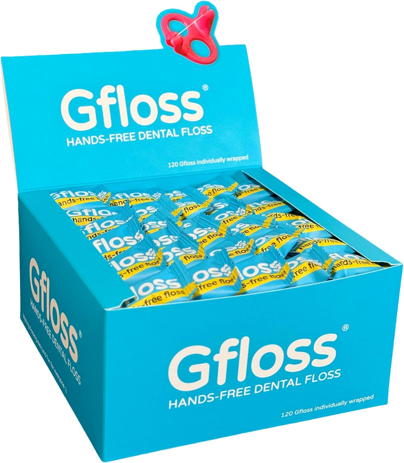 Gfloss Hands-Free Dental Floss - 40 Count - Easy to Use & Discreet Flossers for Adults | Travel Floss | Thin Soft Floss | Unwaxed Unflavored | PFAS-Free Oral Care