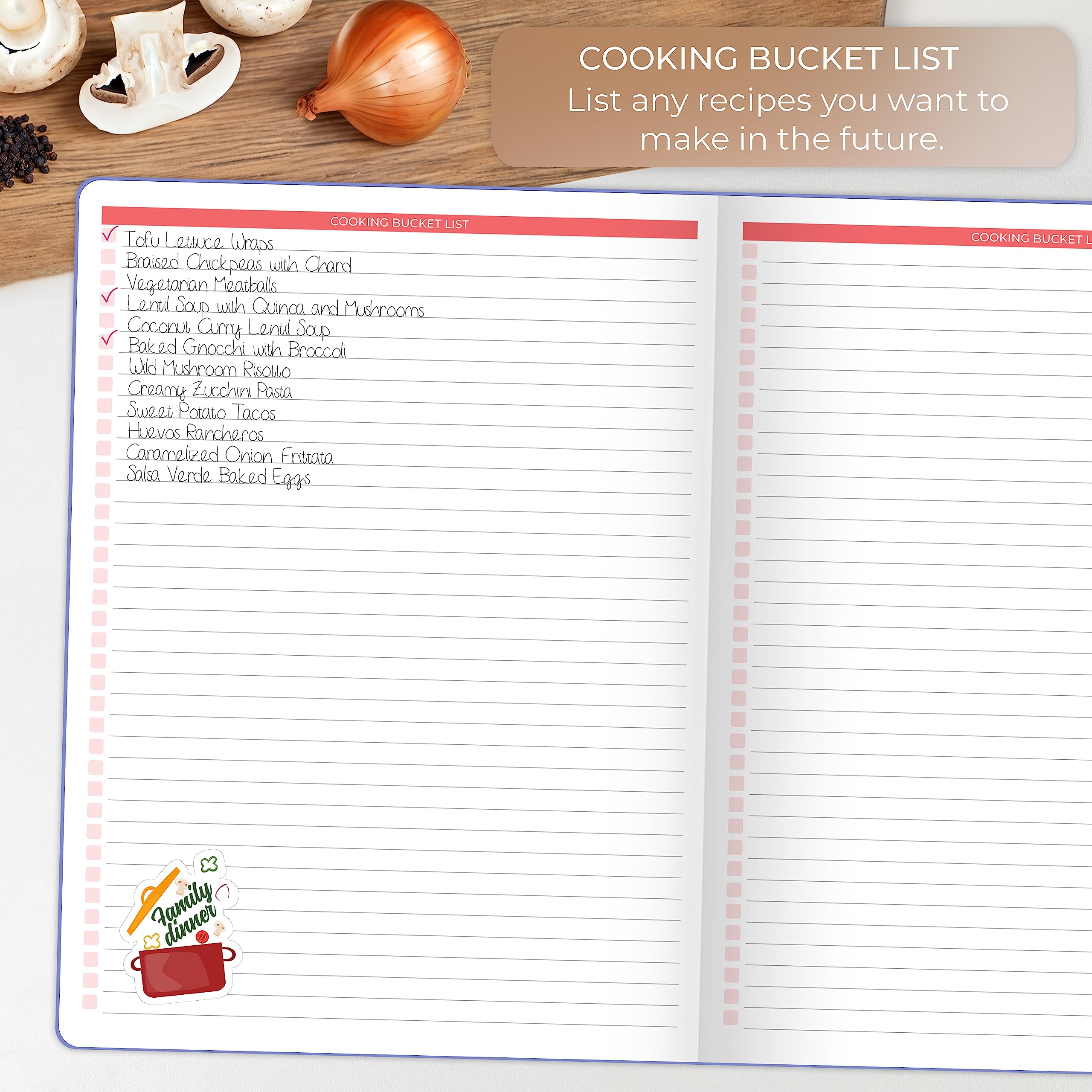 Clever Fox Recipe Book, Make Your Own Family Cookbook, Blank Recipe Notebook Organizer - Image 4