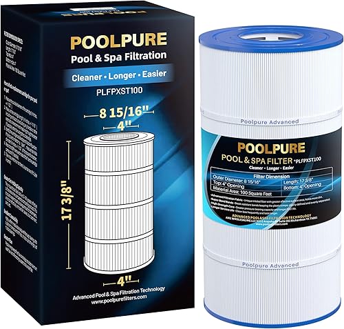 POOLPURE Filtro de piscina PLFPXST100 reemplaza a Hayward X-Stream CC1000, CCX1000-RE, Pleatco PXST100, Ultral-B6, Unicel C-8311, Filbur FC-1285,