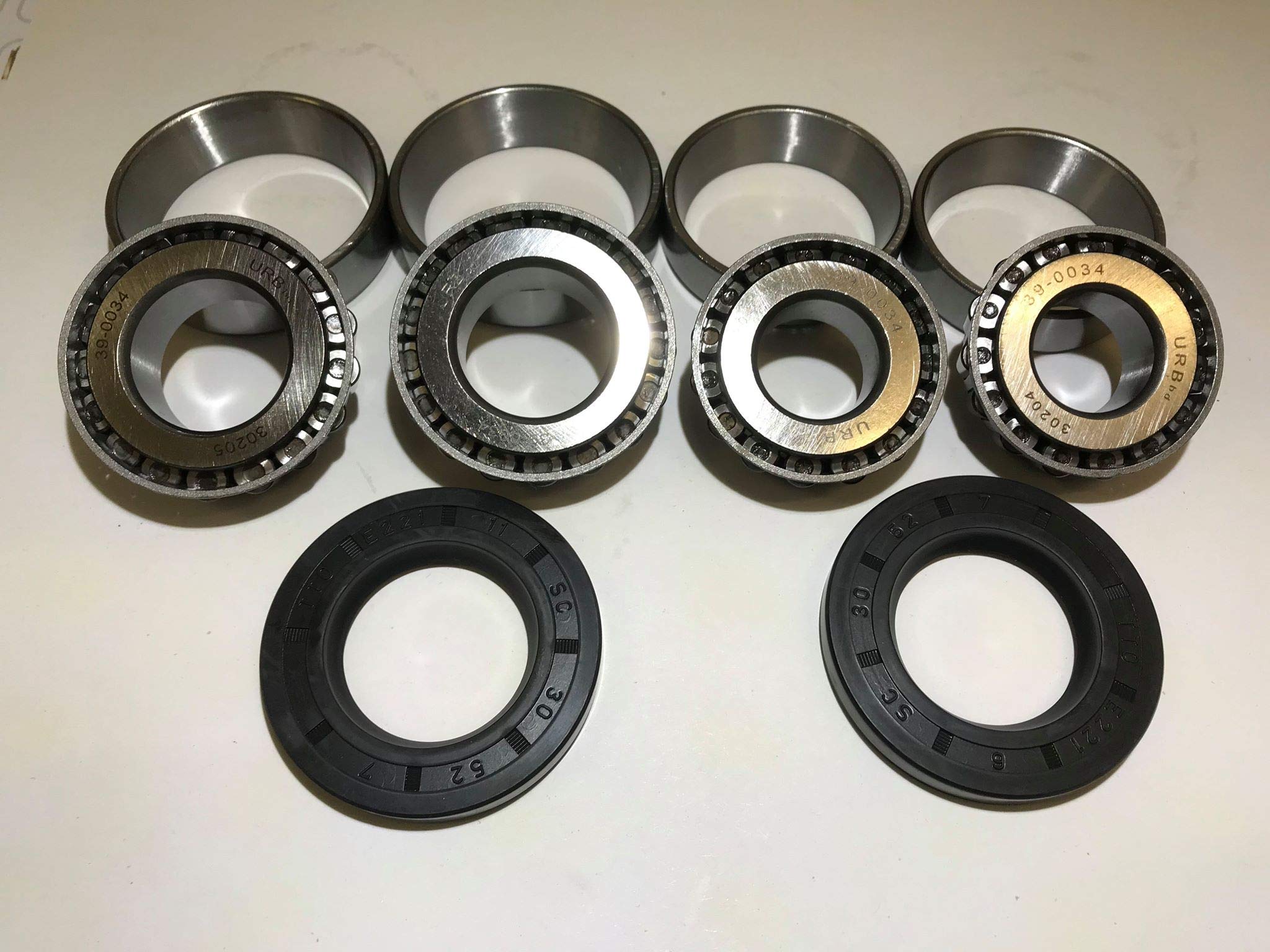 Lot de 4 roulements de roue Erde (pour 2 moyeux) 30204 30205 Joint Maypole Remorque Daxara