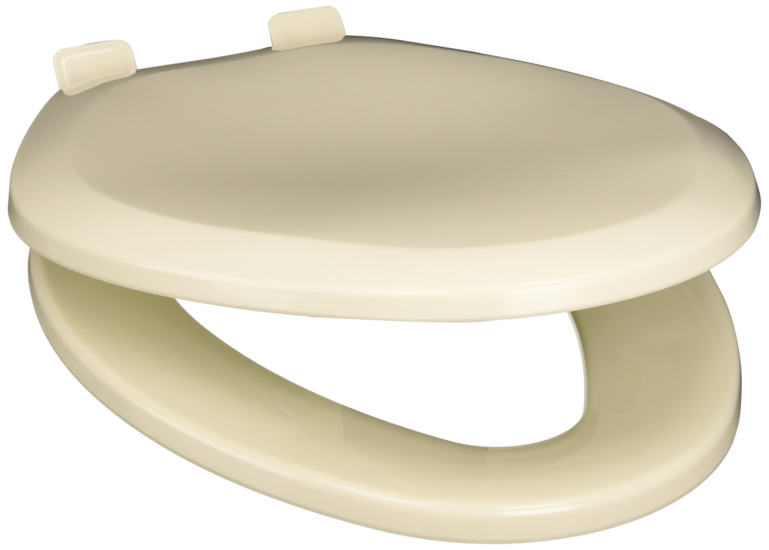 PlumbTech 261-02 Premium Slow Close Elongated Toilet Seat with Adjustable Hinge, Biscuit