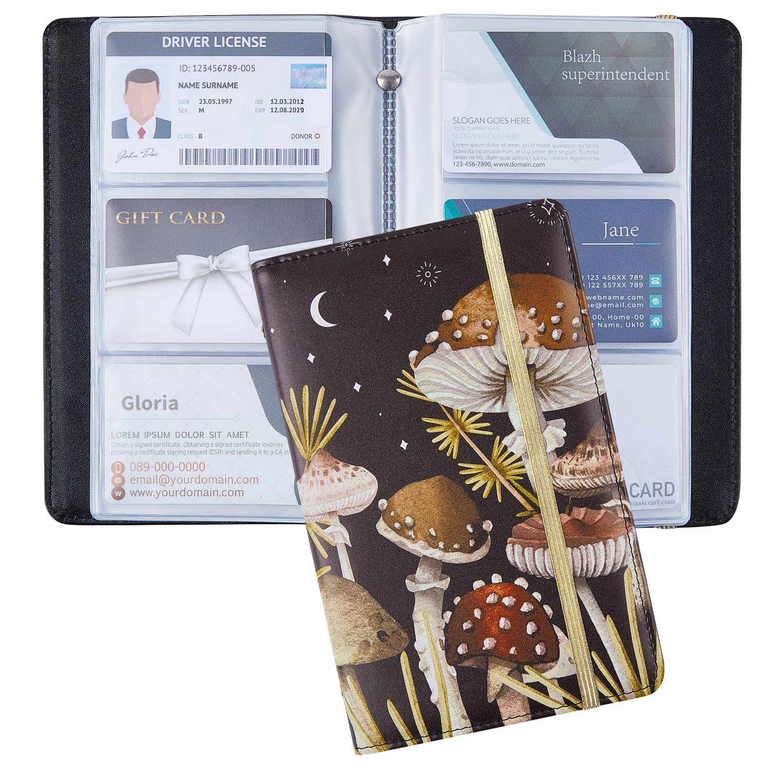 ICOSY Business Card Holder Organizer Book, Portable Credit Card Binder Organizer, Business Card Holder for Men & Women, Features 96 Slots