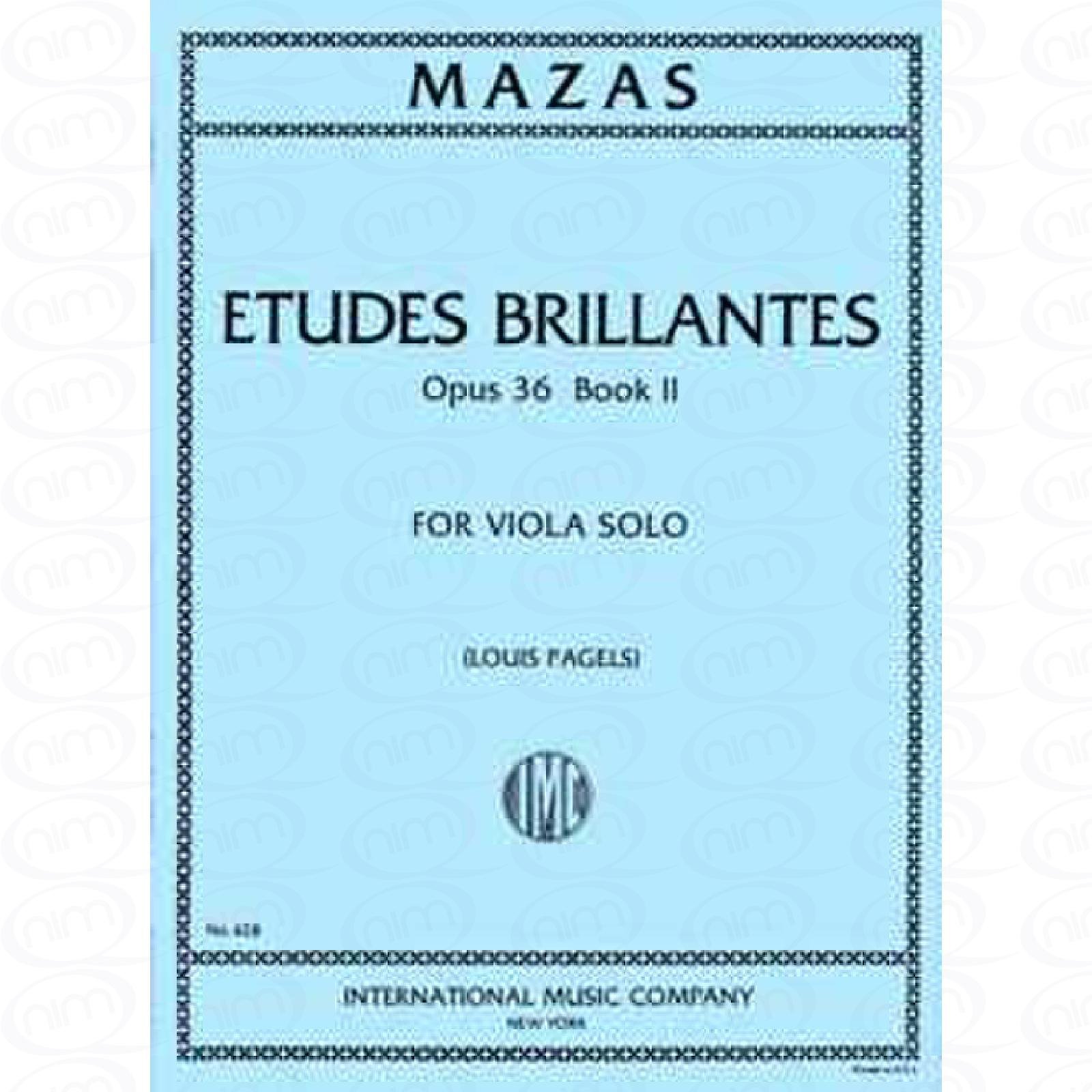 ETUDES BILLANTES 2 OP 36 - arranged for Viola [Sheet Music] Composer : MAZAS JACQUES FEREOL