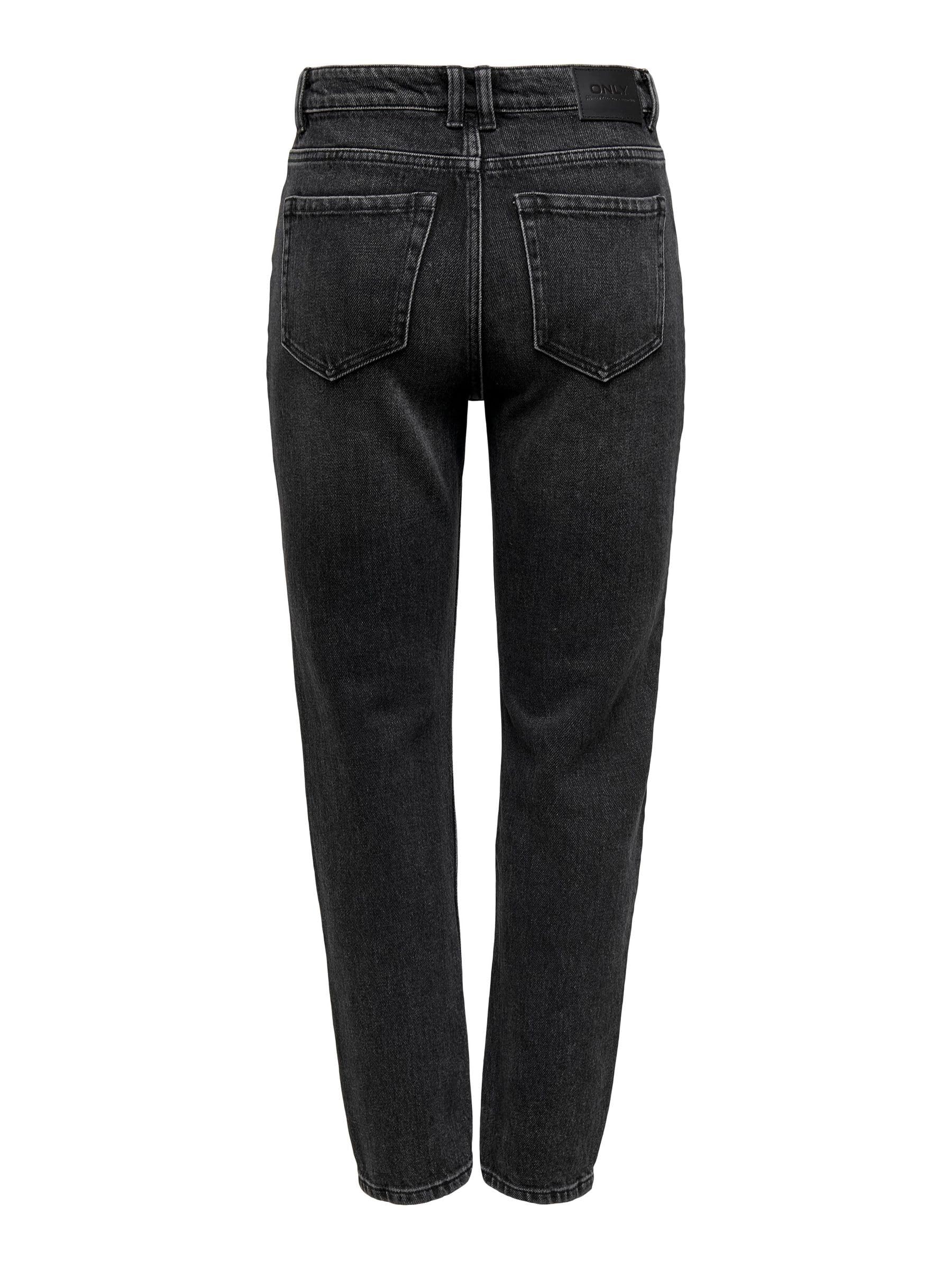 ONLY Female Straight-Fit Jeans ONLEMILY Hohe Taille Gerade geschnitten Knöchellang Jeans