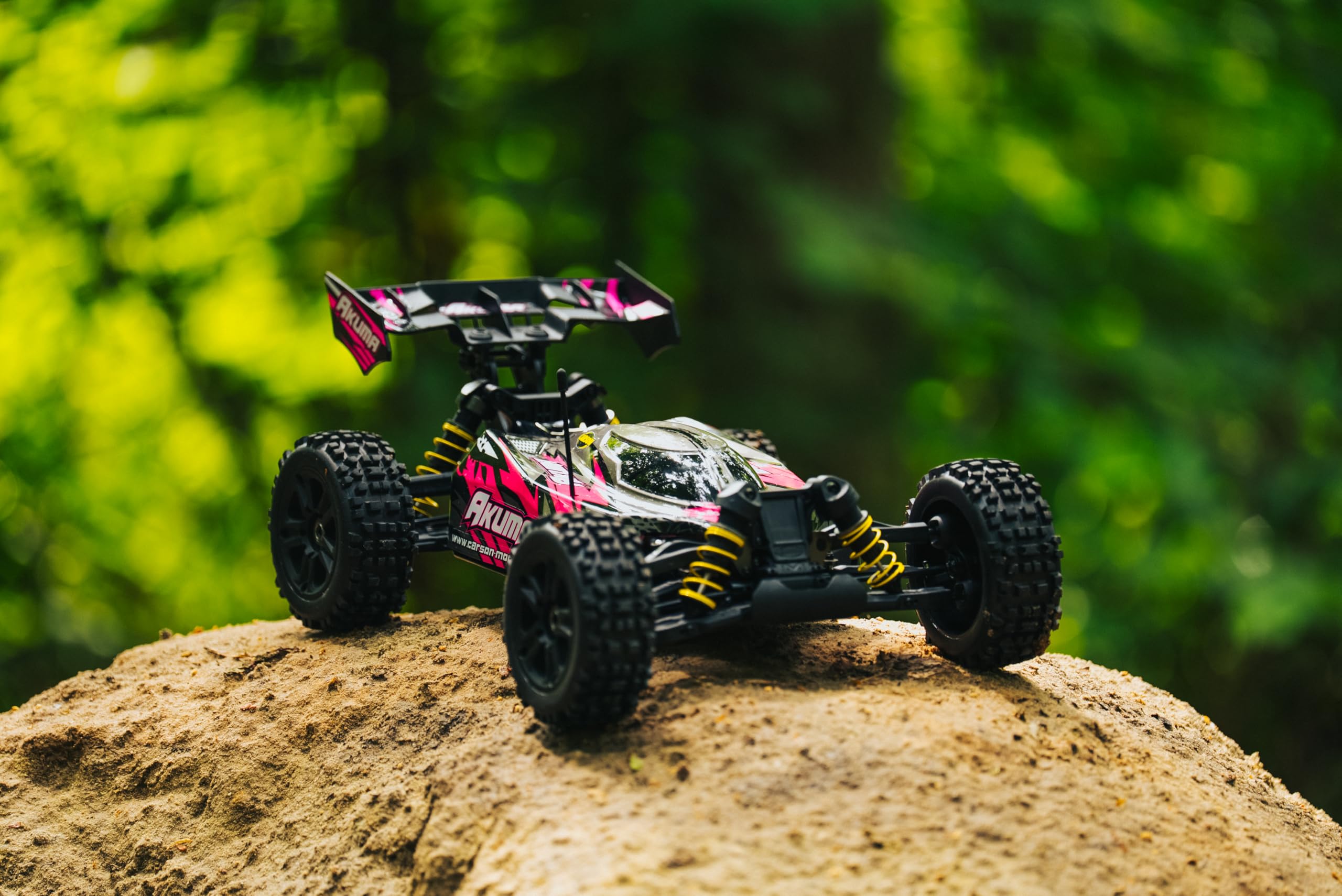 Carson 500409083 1:8 Akuma Buggy 4WD 100% RTR różowy - zdalnie sterowany samochód, offroad, wysokiej jakości, samochód RC, samochód RC 70 km/h, zdalnie sterowany wózek spacerowy, silnik bezszczotkowy