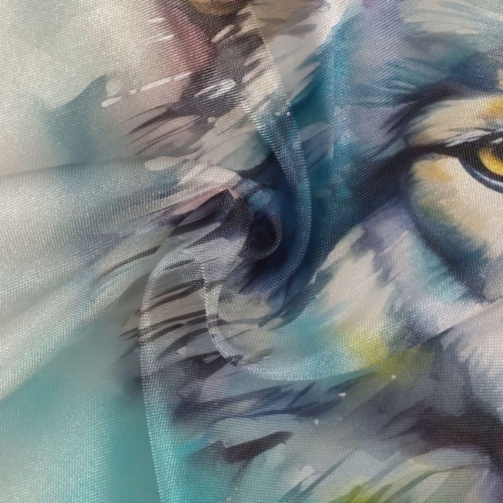 Wajiw 60 Inch Indoor Outdoor Round Tablecloth with Umbrella Hole and Zipper Waterproof Patio Table Cover for Camping Dining Room Party Outdoor Picnic,Wolf