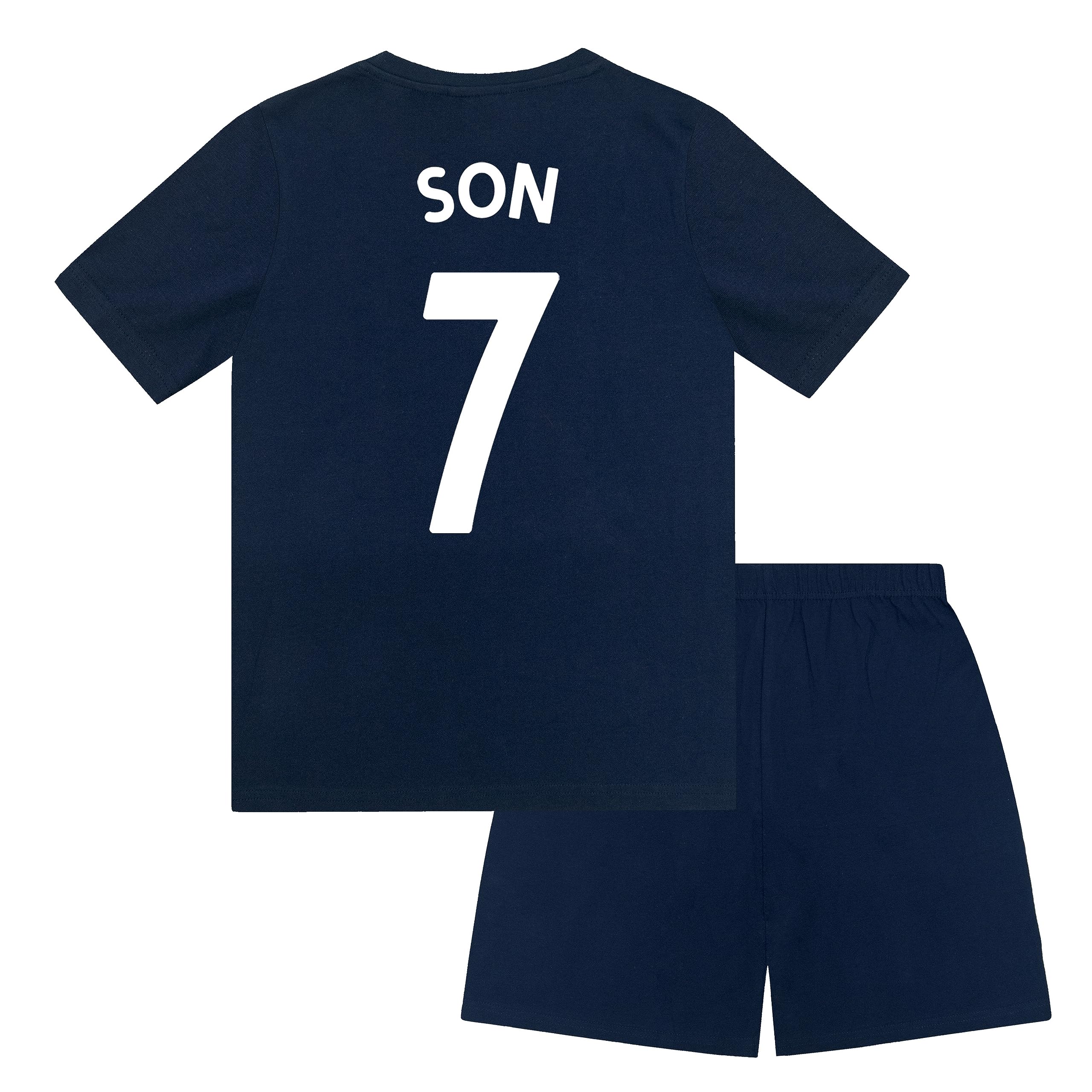 Tottenham Hotspur FC Boys Son 7 Sublimation Short Pyjamas Navy 12-13 Years