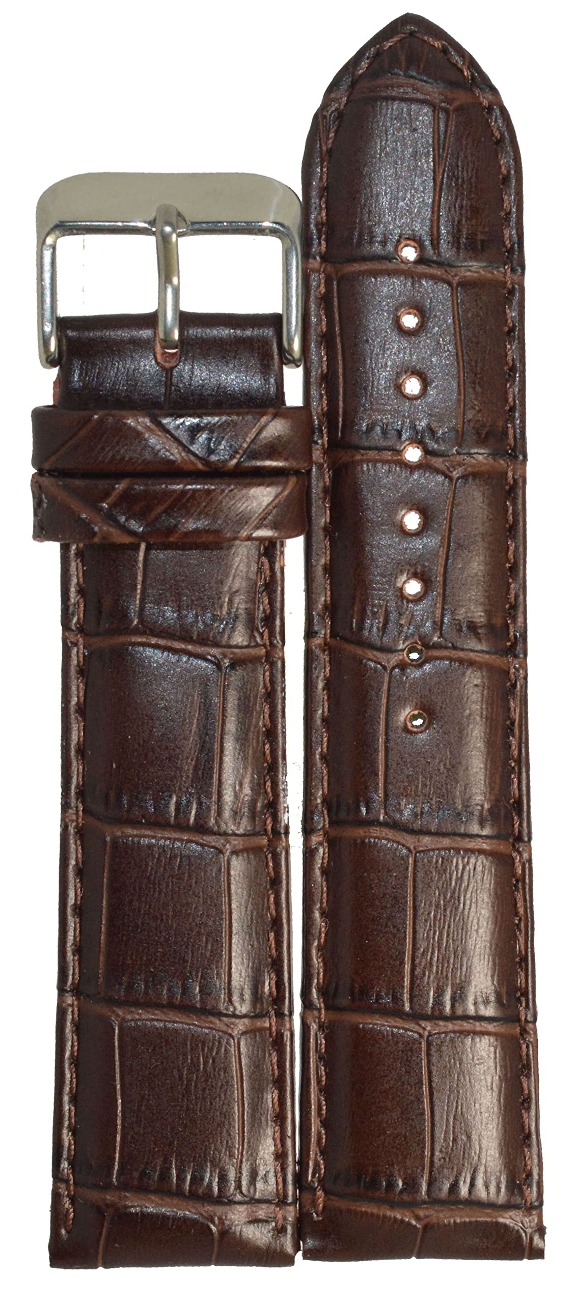 SURU® 24mm Padded Ogive Tip Leather Watch Strap/Band for Men Women (Size- 24mm / Colour- Brown) (Size Guide in 3rd Image) U276N (B0C7WPMML5) Amazon Price History, Amazon Price Tracker