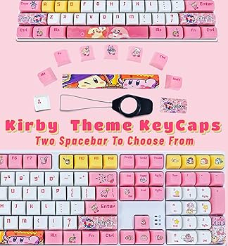 Amazon.com: POPKEEY K1RBY Pink XDA Keycaps for MX Switches