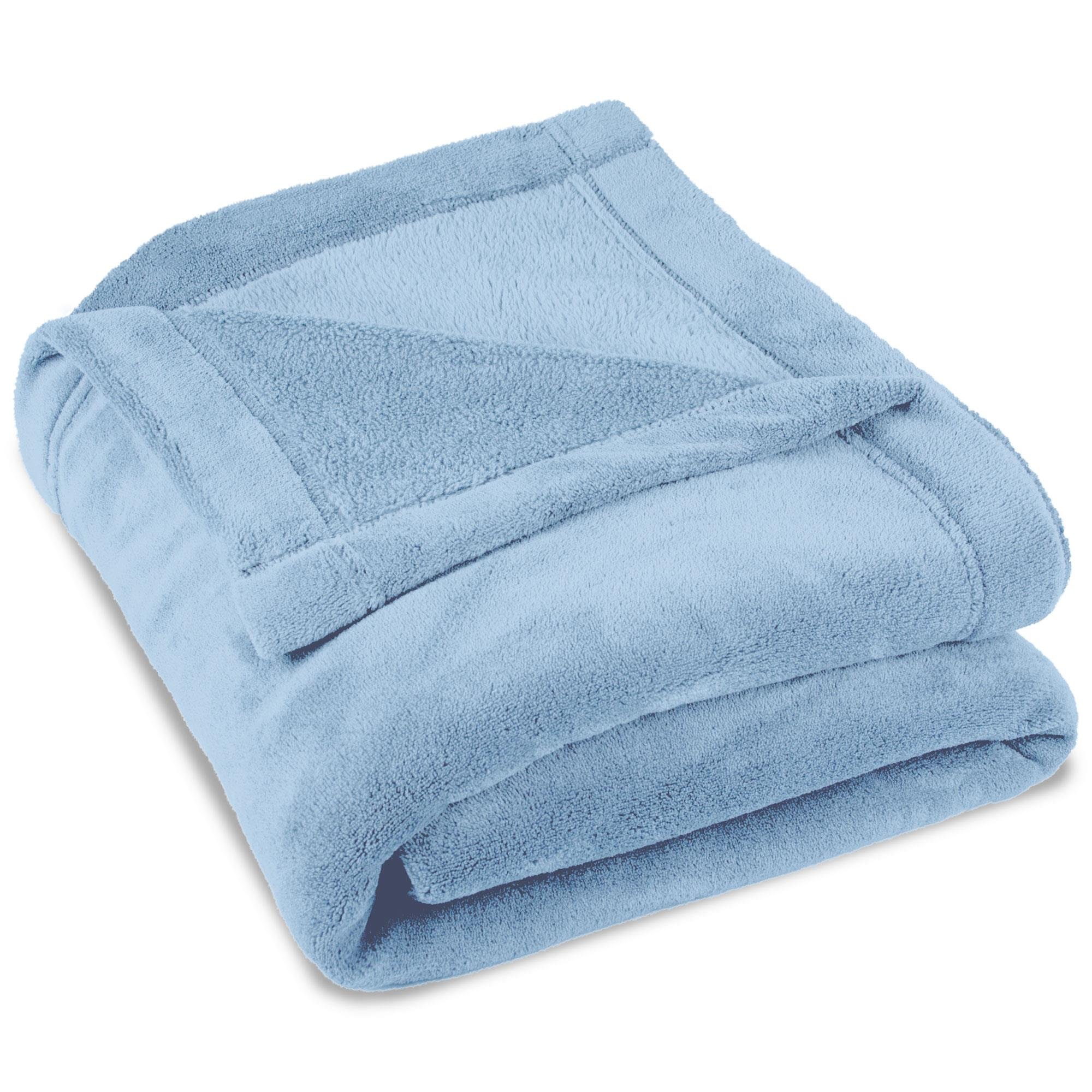 CelinaTex Montreal Soft Blanket Microfibre Colarina Fabric 150 x 200 cm Light Blue OEKO-TEX STANDARD 100