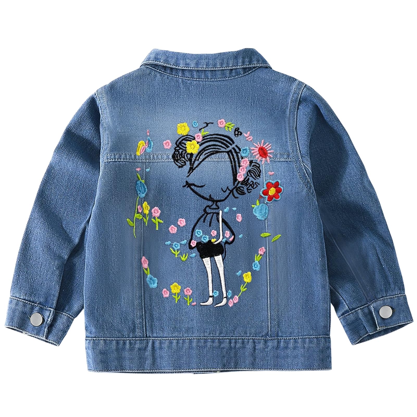 Dziewczęca kurtka dżinsowa słodka dziecięca na wiosnę jesień kurtka bawełniana kurtka denim
