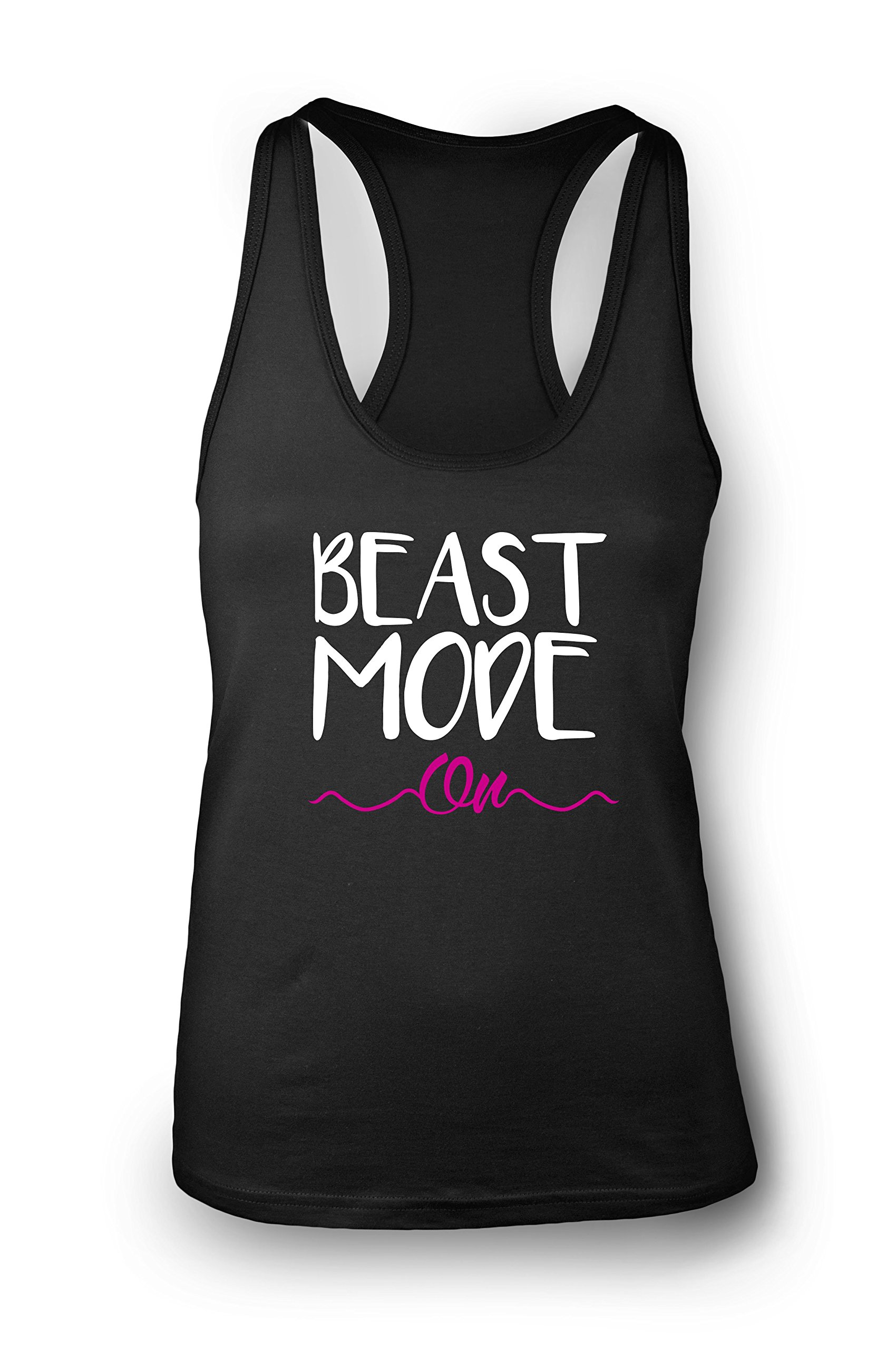 Beast Mode On Curly Funny Ladies Racerback Vest workout Sports training Vest Training Funny Gym vest Top Clothes Novelty