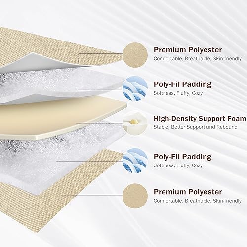 Miniatura 2 de Colchón tipo futón japonés 25D, tamaño matrimonial, 54 x 80 pulgadas, 4 pulgadas de grosor, plegable, tapete de cama enrollable diseñado por Japón,