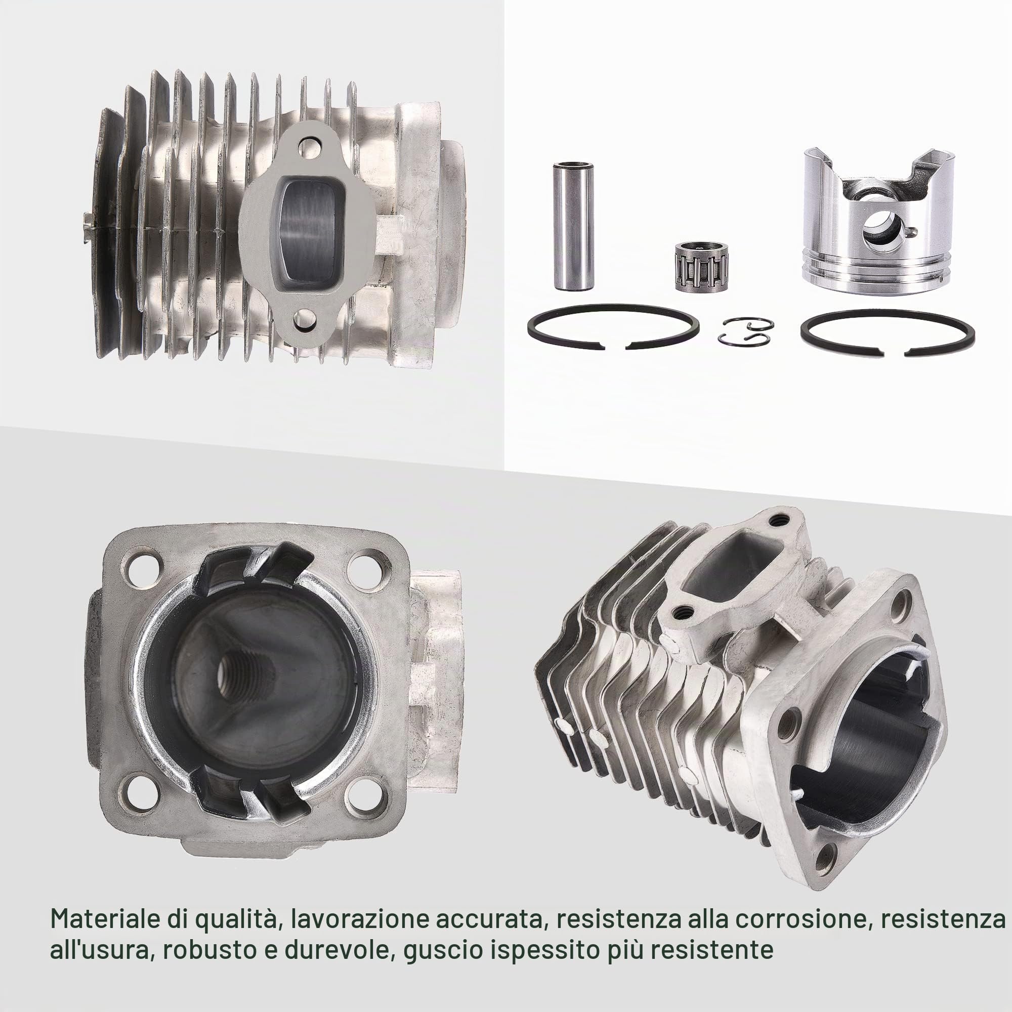 GOOFIT 40mm 40-6 Kit Anello pistone Testa Cilindro Sostituzione per 47cc 49cc 2 Stroke Engine Mini Dirt Bike ATV Quad Pocket Bike