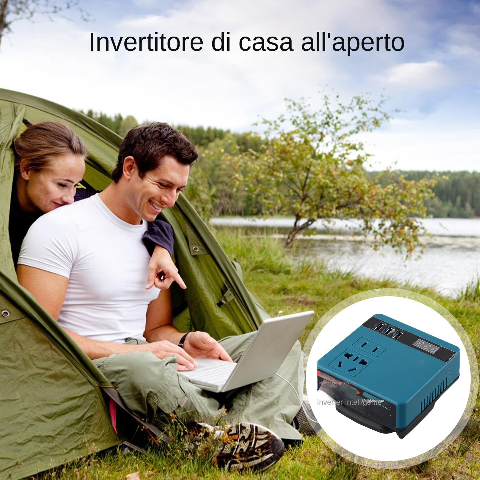 Inverter Di Alimentazione a Batteria - Generatore Di Centrali Elettriche Solare Per Uso Off-grid | Compatto Ad Alta Efficienza Con Batteria AC/DC