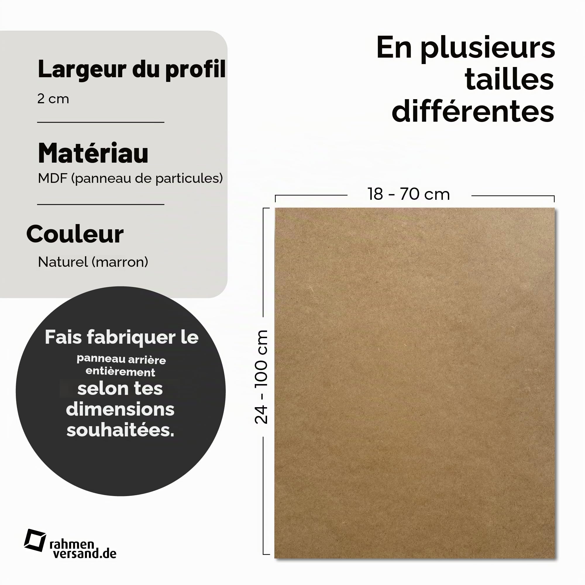 Lot de 10 panneaux MDF de 2 mm d'épaisseur - Panneaux de particules pressés pour habiller des armoires, des parois arrière et des cadres photo - Plaque en bois fin pour la construction et le bricolage