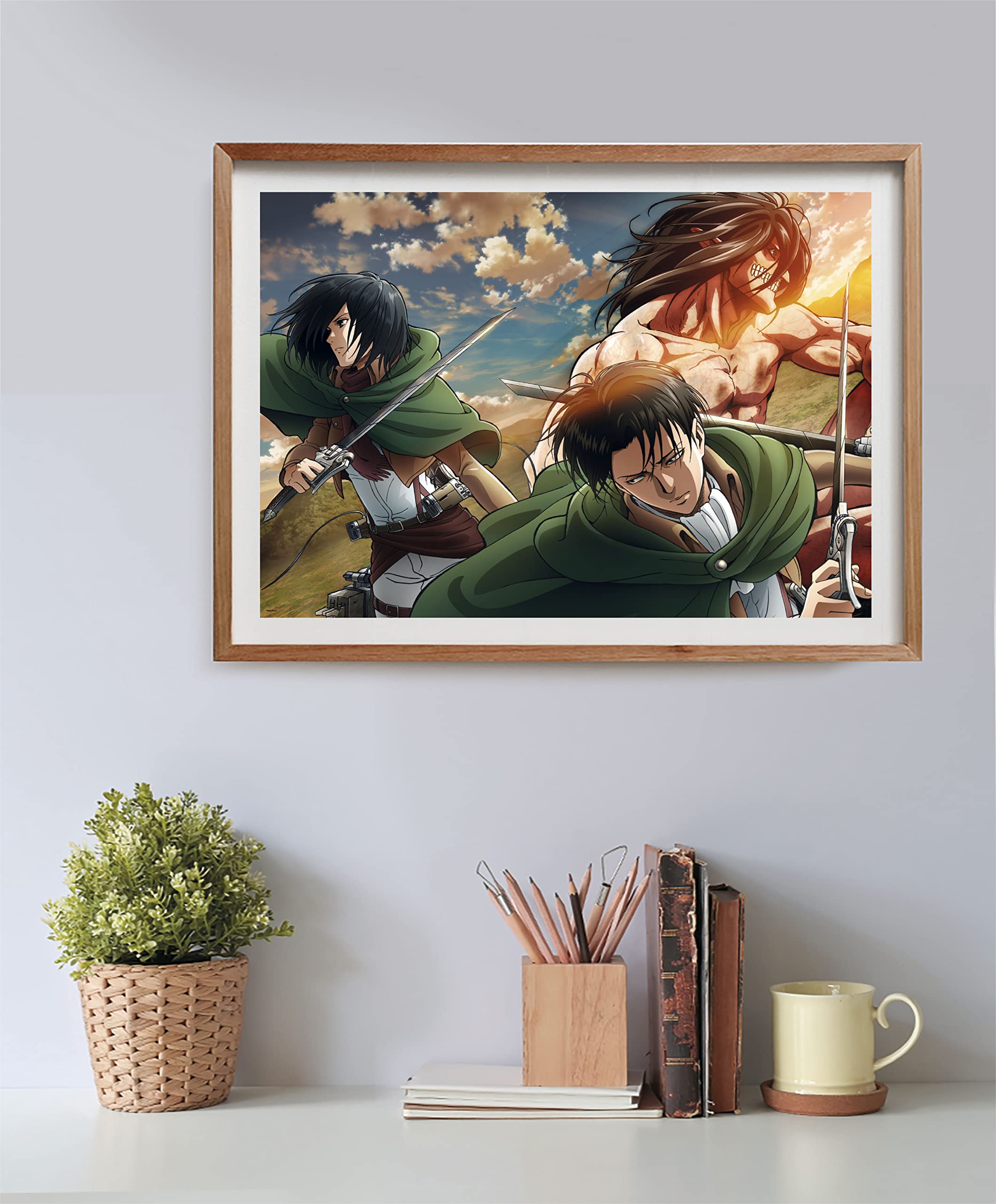 Clementoni Puzzle Attack On Titan 1000 Pezzi – Poster Incluso, Made In Italy, Anime Manga - 2