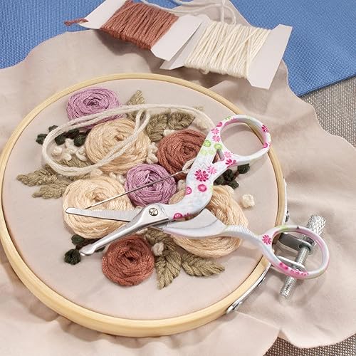 Miniatura 10 de JubileeYarn - Tijeras de cigüeñas de acero inoxidable para bordado, tamaño pequeño, color amarillo, 1 par