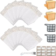 Arcets Kit 12 Sacchetti compatibile per Folletto VK135 VK136 FP 135 FP 136 | 12 Sacchetti Aspirapolvere Microfibra a 5 Strati con 2 Filtri HEPA, Filtri Motore e Spazzolino