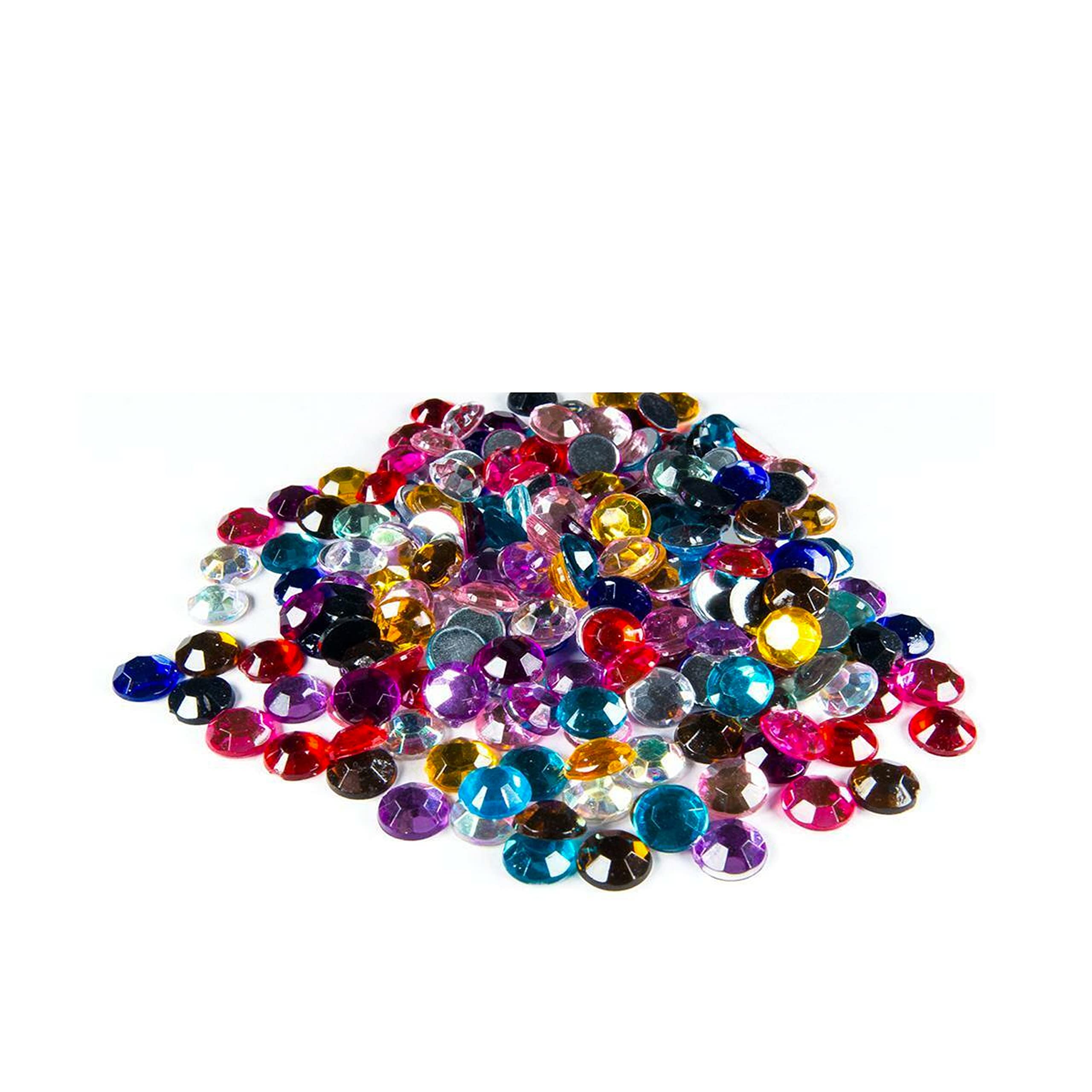 Diamante Crafts 200 x 6mm Mixed Colours Diamante Loose Round Flat Back Rhinestone Craft Gems created exclusively