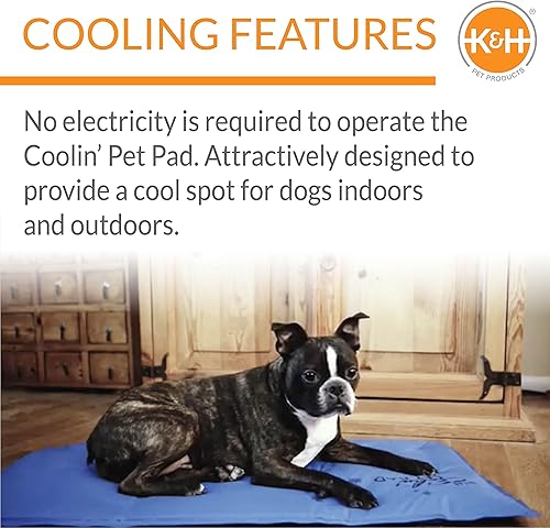 Miniatura 4 de K&H Pet Products Coolin' - Tapete de enfriamiento para mascotas, cama de perro al aire libre, almohadilla de refrigeración para viajes de perros,