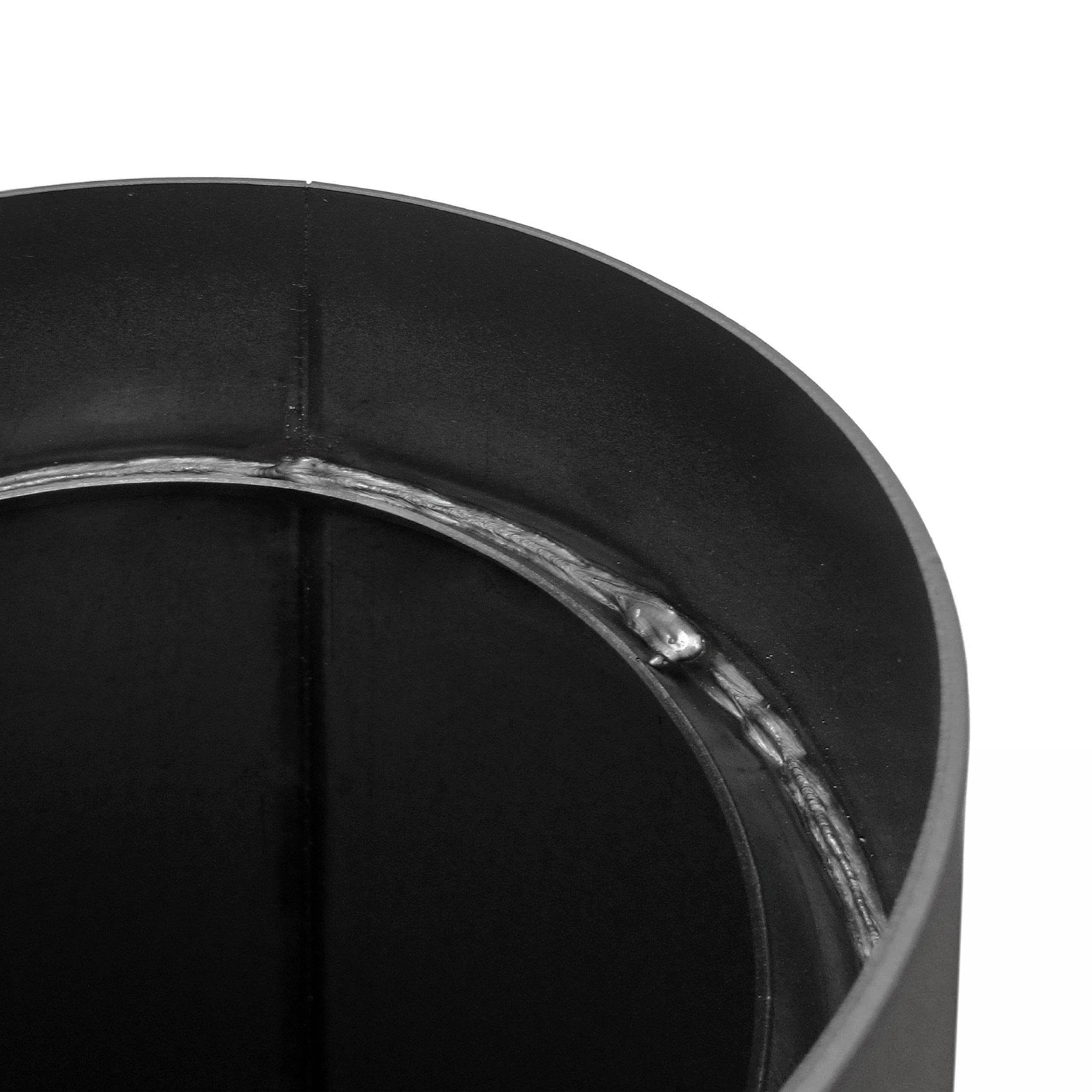 raik Rauchrohr/Ofenrohr mit Zugregulierung, Tür und Kondensatring 150 mm Durchmesser 500 mm Länge 2 mm Stärke Stahlblech Schwarz SH103-150-sw