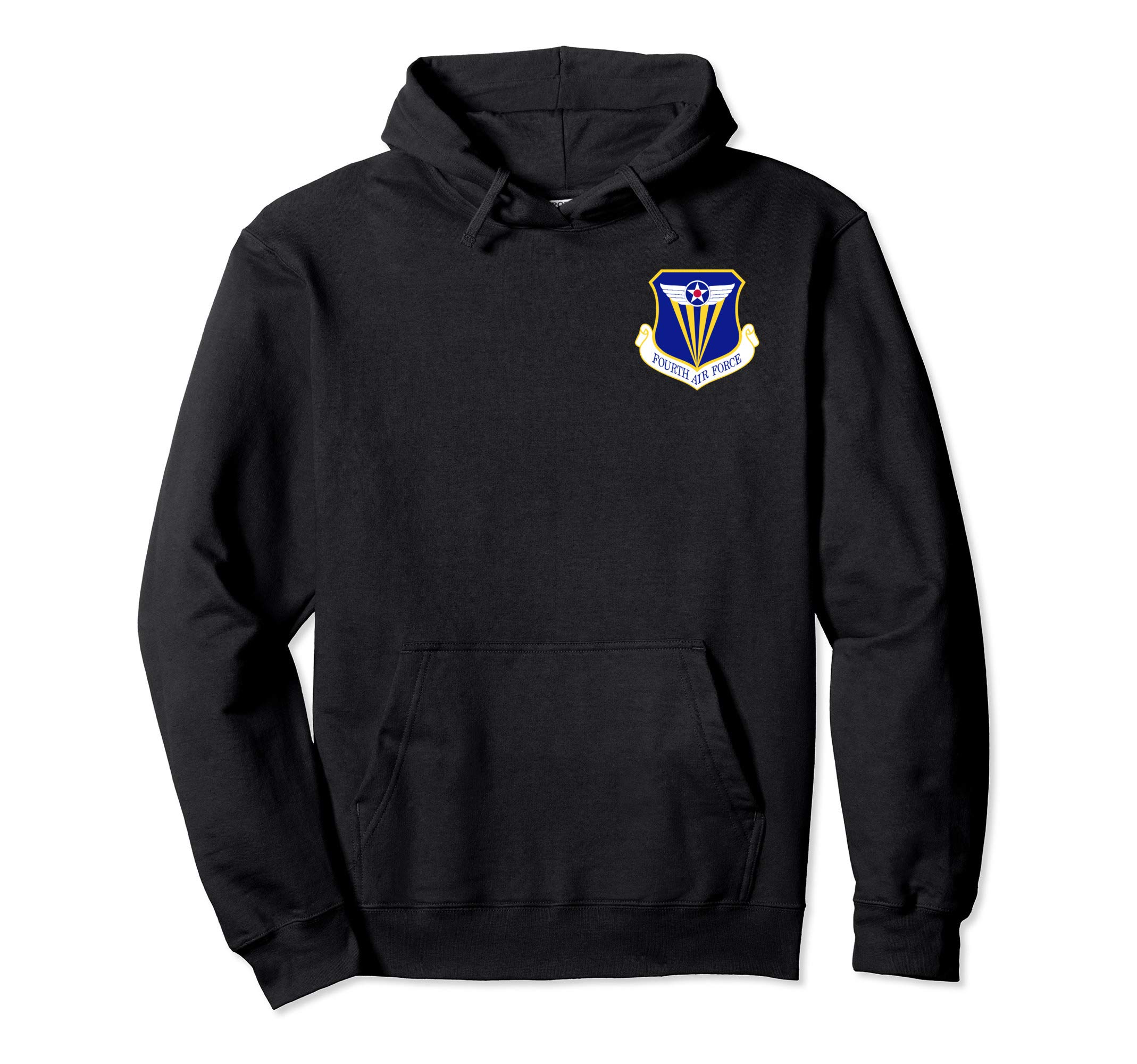 Fourth Air Force AFRC Military Veteran Patch Pullover Hoodie