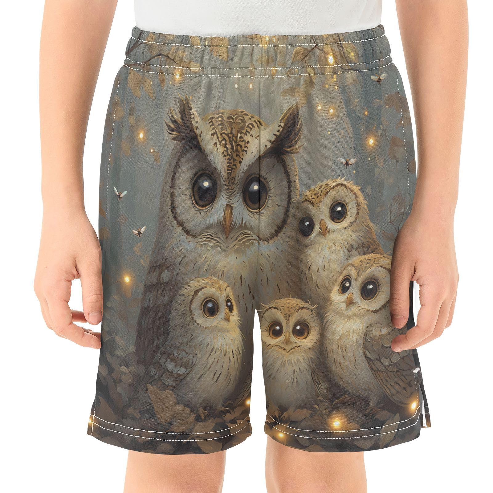 boy Shorts Five Owls Youth Athletic Shorts for Boys and Girls 10-11 Y Multicolor
