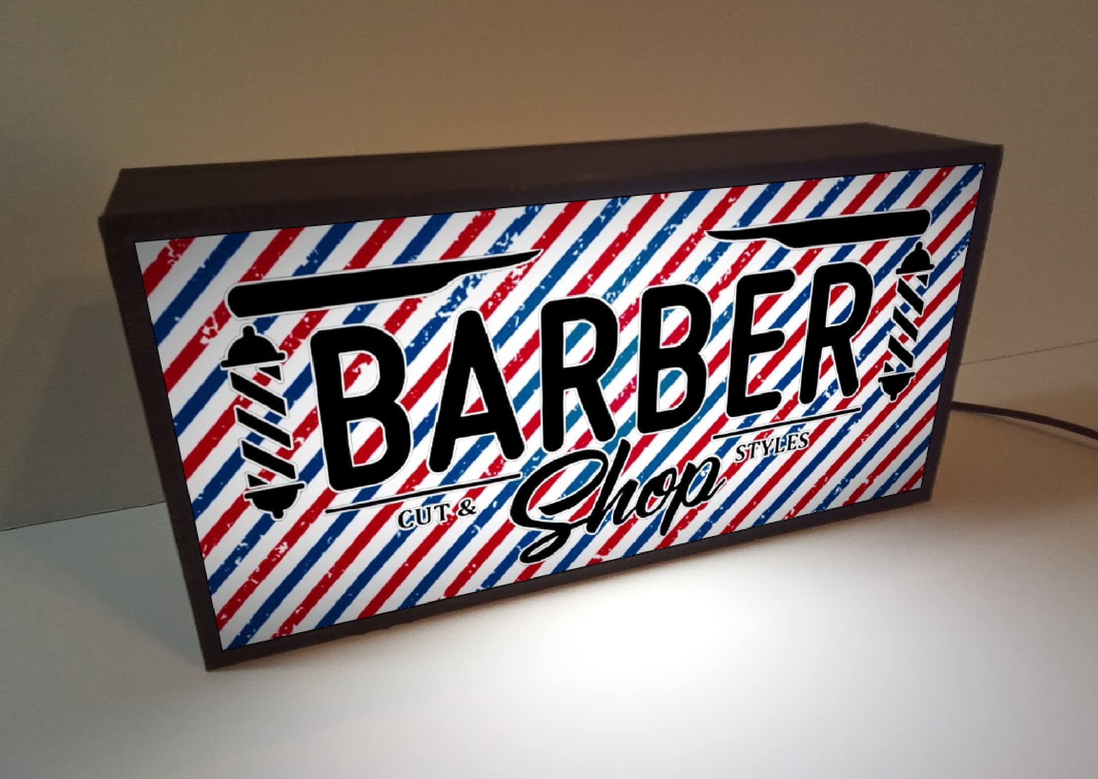 Amazon.co.jp: アメリカン雑貨 バーバー 理容室 ヘアーサロン BARBER