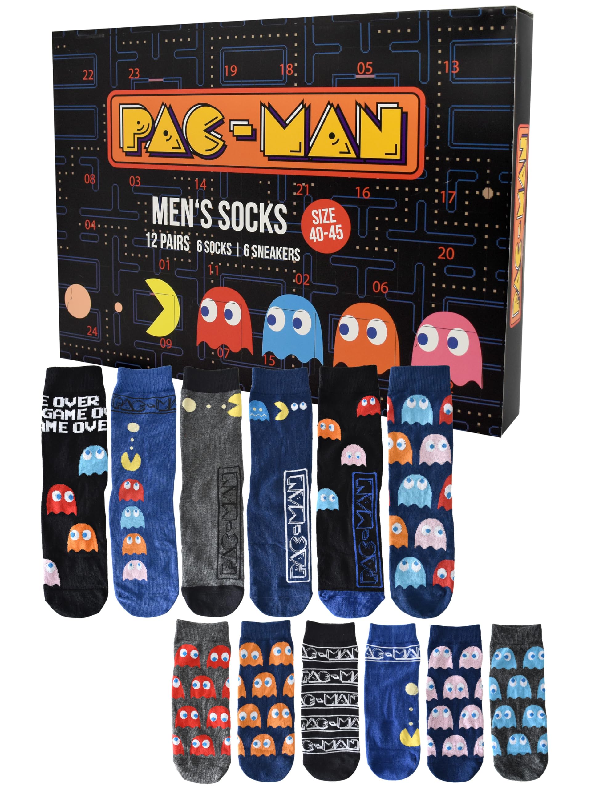 Calendrier De L'Avent Chaussettes AC/DC - SWAPY - AC/DC, 12 Paires De Chaussettes Homme 40–45, Cadeau Noël Rock - Maison