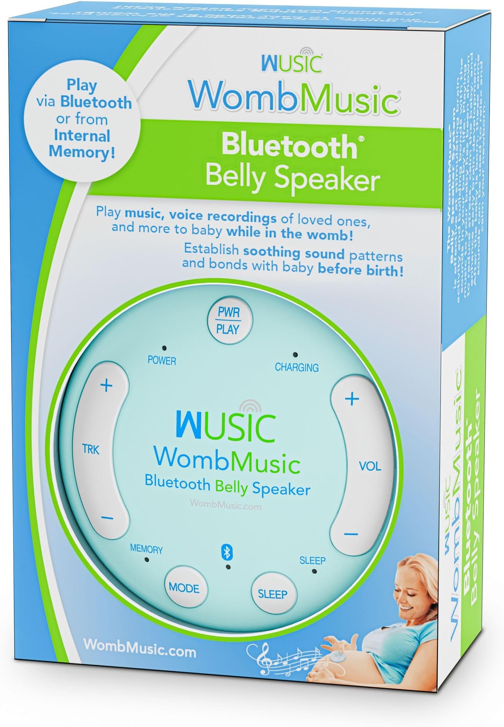 Bluetooth Belly Headphones for Pregnant Women - Play, Sounds & Voices to Baby with Womb Pregnancy Belly Speaker a Great Gift for First Time Moms