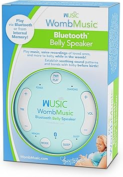 Wusic Safe Wireless Pregnancy Headphones for Belly – Womb Music Bluetooth Baby Headphones for Bonding, Pregnancy Essentials for First Time Moms, One-Tap Bluetooth Plays 8+ Hours of Music to Your Baby