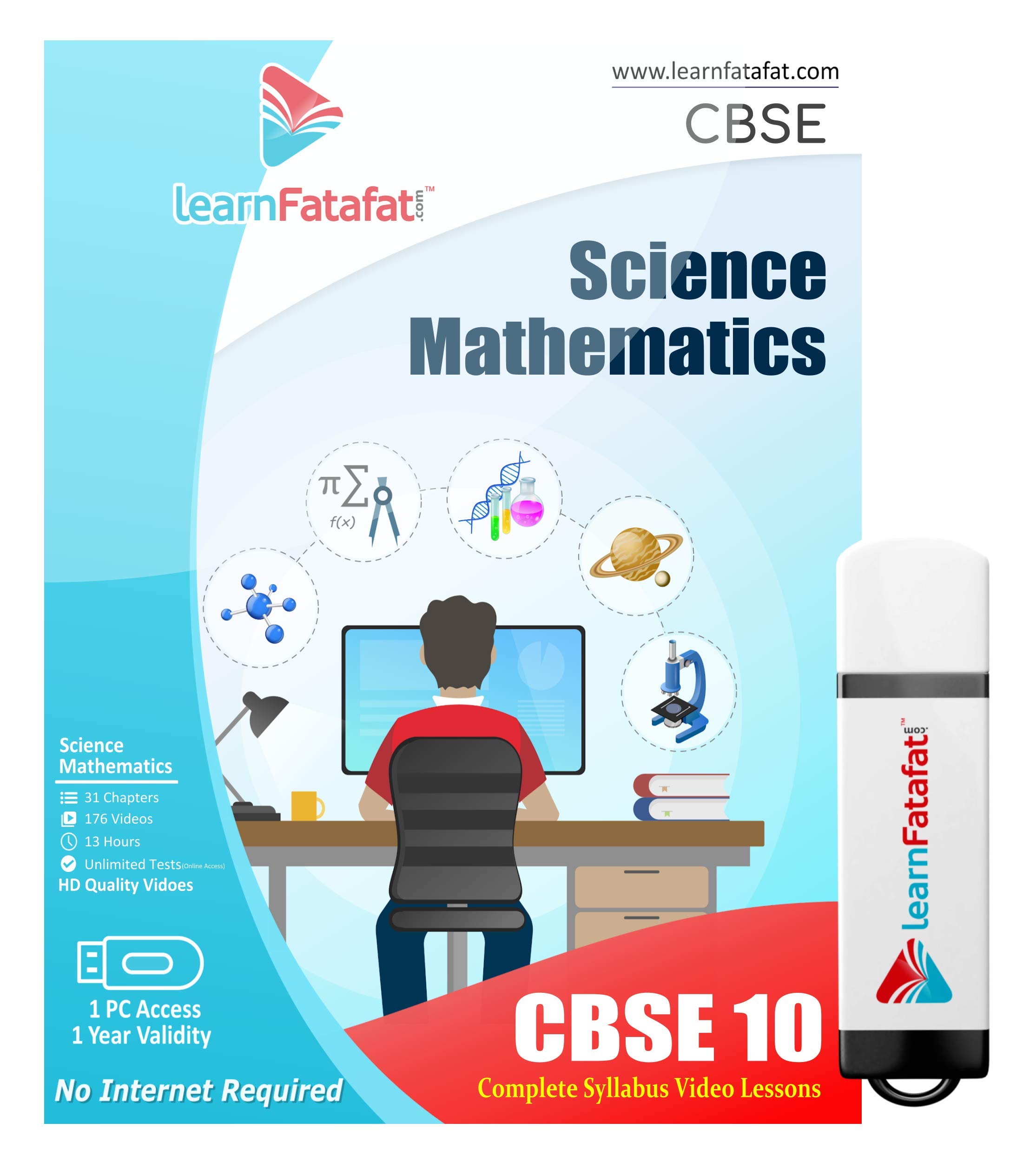 LearnFatafat CBSE Class 10 Science, Maths Video Course (PenDrive) (B078GRWWJR) Amazon Price History, Amazon Price Tracker