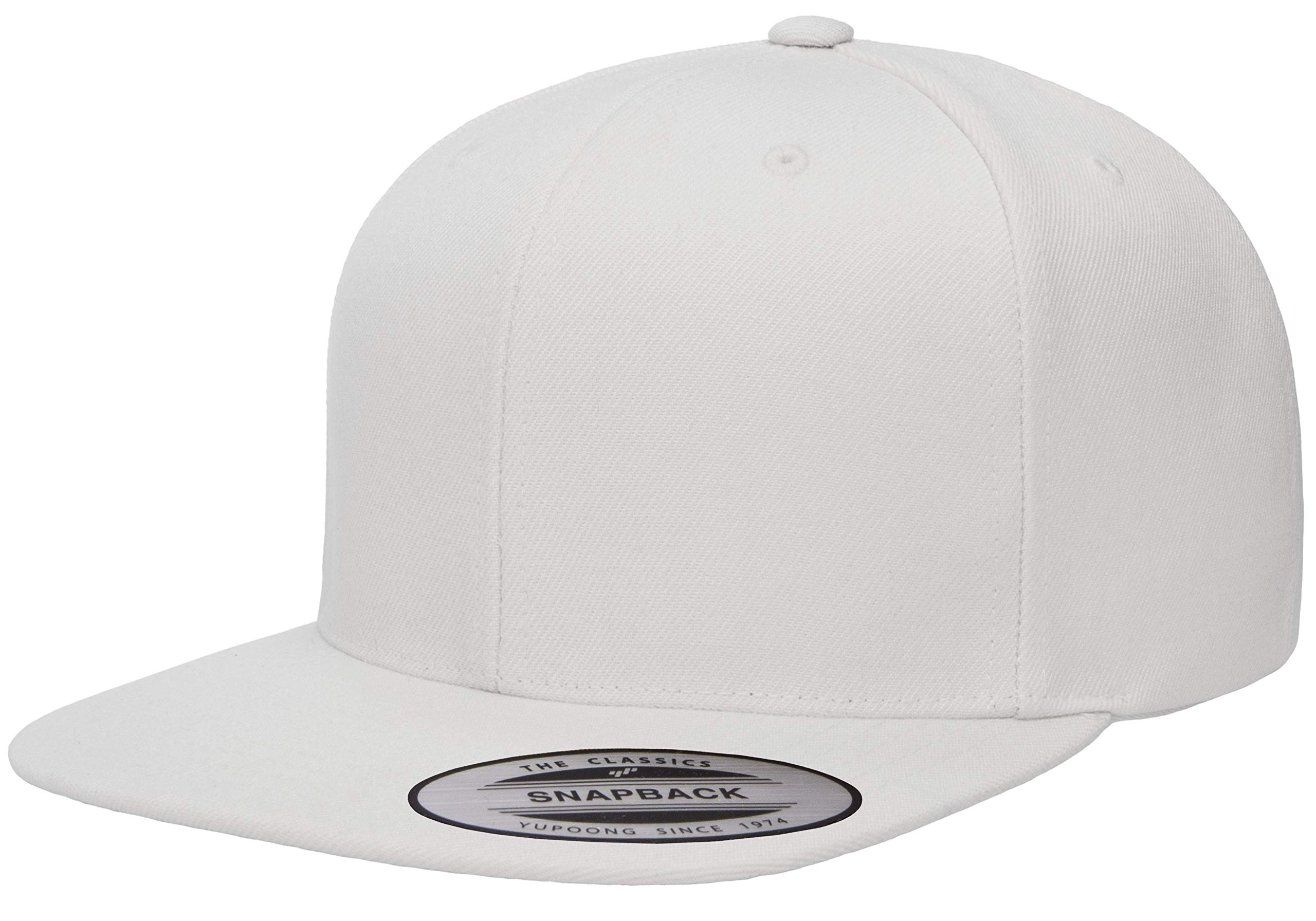 Flexfit Premium Snapback Cap, White, One Size