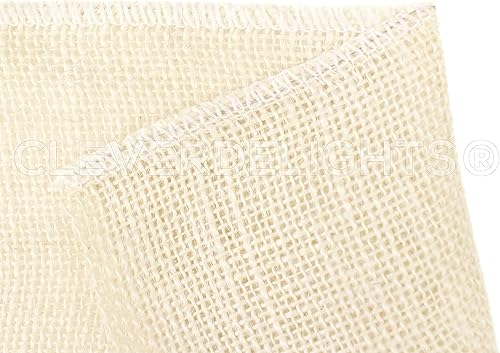 Miniatura 4 de CleverDelights Cinta de arpillera marfil de 6 pulgadas - bordes con alambre - 10 yardas - Cinta de tela de arpillera de yute