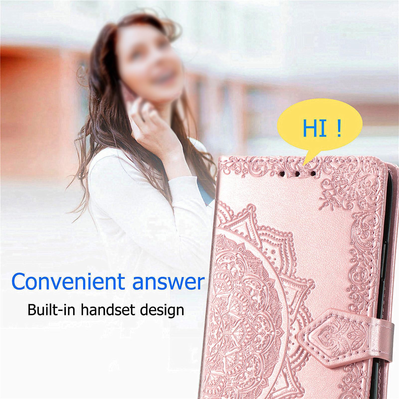 Etui z klapką do Samsung Galaxy Z Fold 5, portfel etui, retro skóra PU, wytłoczone kwiaty, etui folio na karty kredytowe, fioletowy