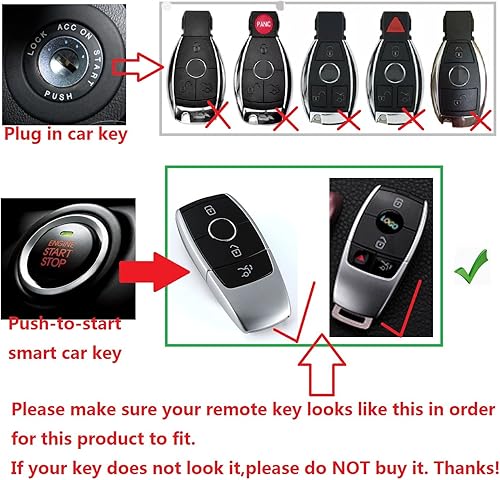 Miniatura 2 de Funda de goma de silicona suave con textura de fibra de carbono para Mercedes-Benz 2019-2022 Clase C Clase G Clase 2017-2022 Clase E Clase E