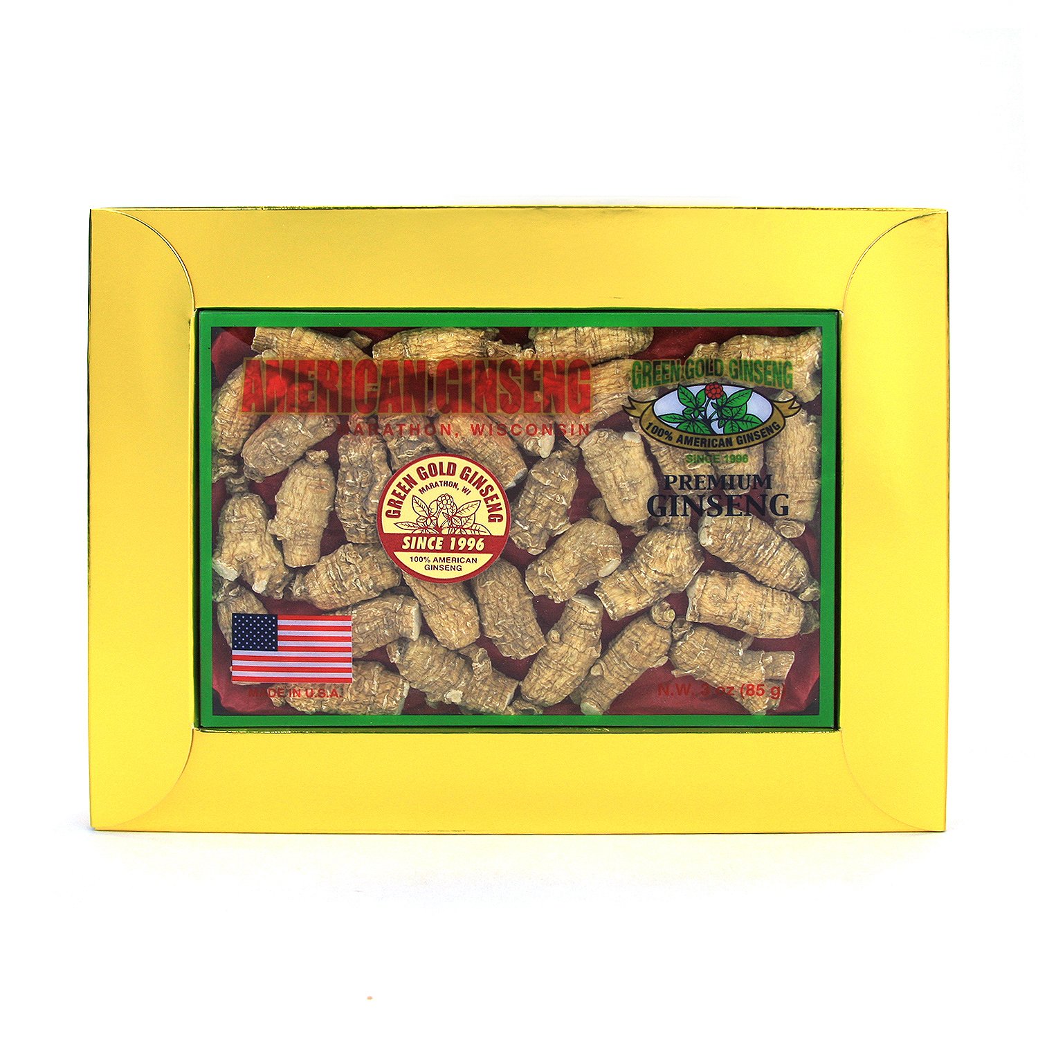 SKU CZ 124-3 | Short Medium-Small Roots | American Ginseng Roots from Marathon County, WI | 3oz Box, B06XC1GZQZ