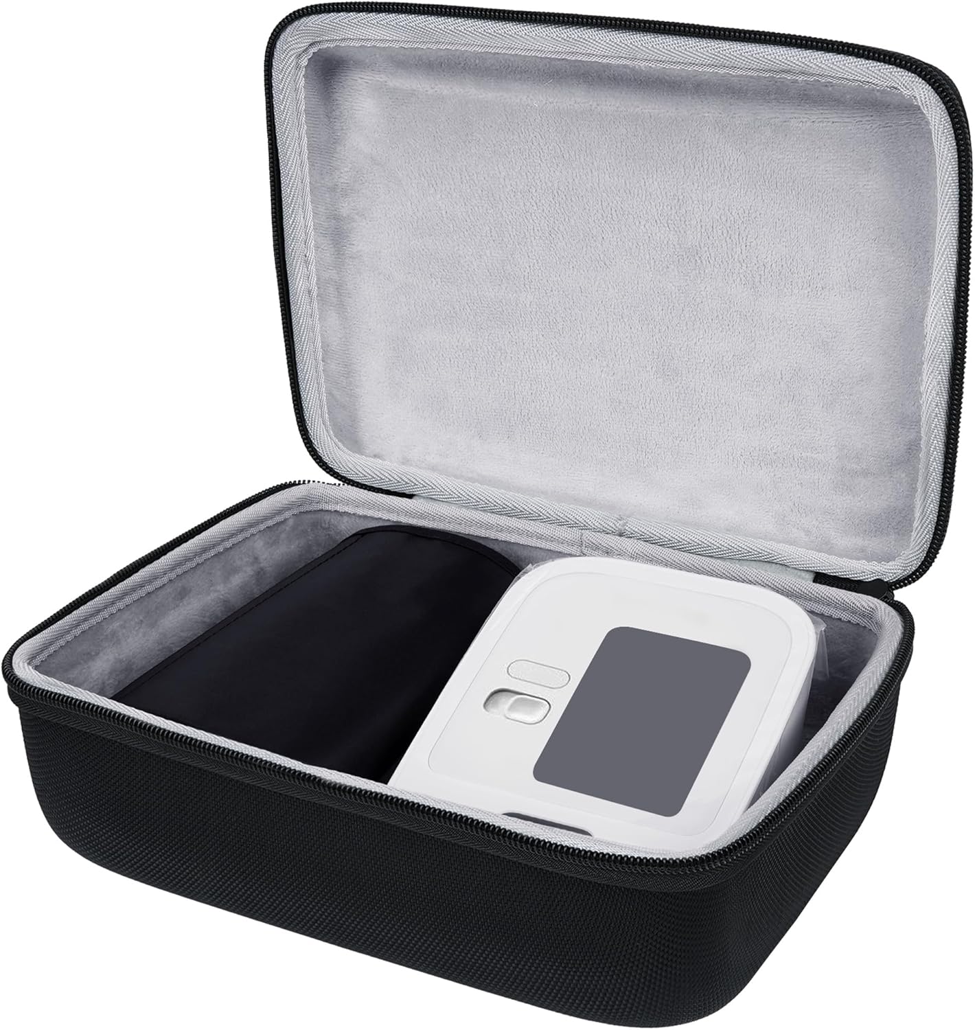 Hard Shell Upper Arm Blood Pressure Monitor Carrying Case, Shockproof Protective Storage Bag, Compatible with Omron BP5360/BP7200/BP5465/BP5250, Black (Case Only)