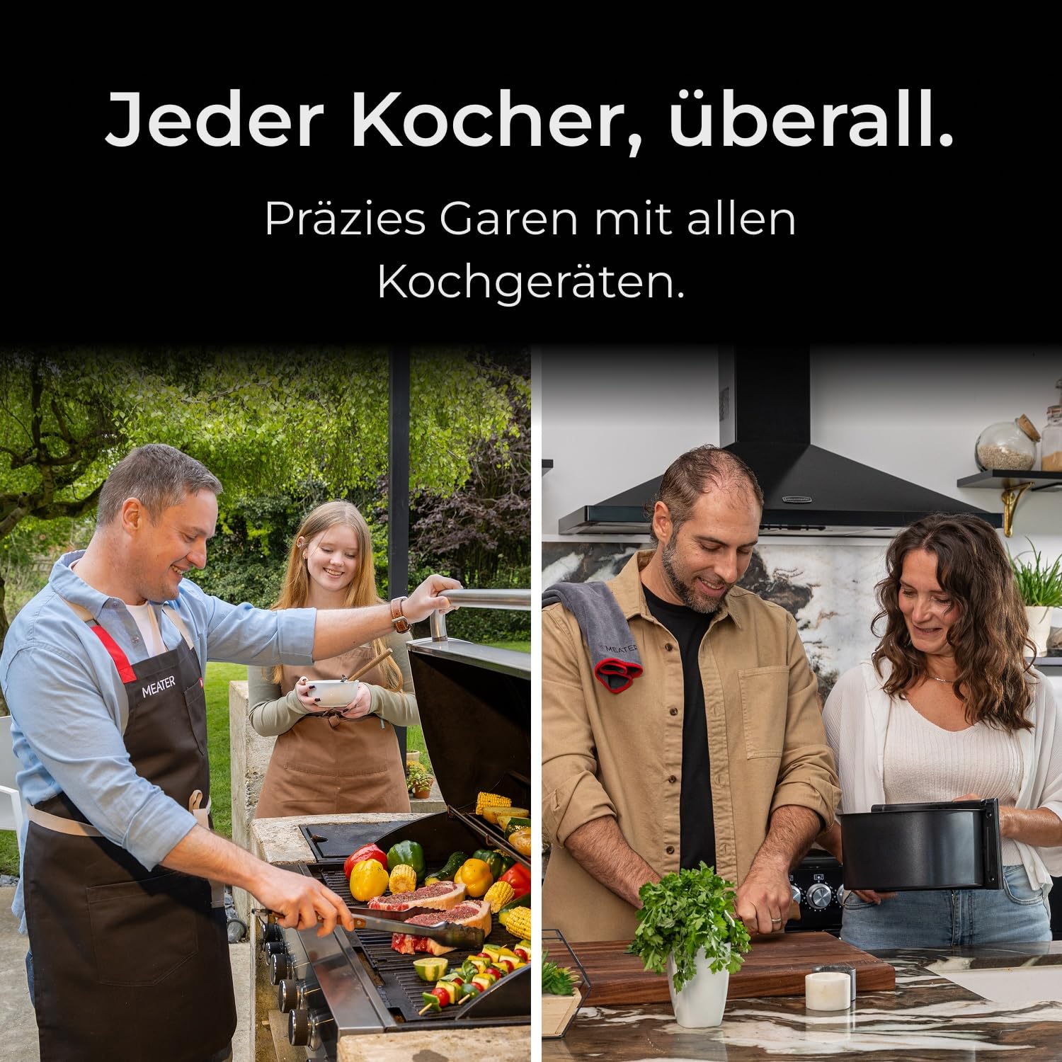 MEATER Pro Duo: Smart Meat Thermometer Digital | 550°C Hitzebeständigkeit | Große Reichweite | Zertifizierte Genauigkeit | BBQ, Ofen, Grill, Smoker, Fritteuse, Friteuse | 50+ Rezepte in App