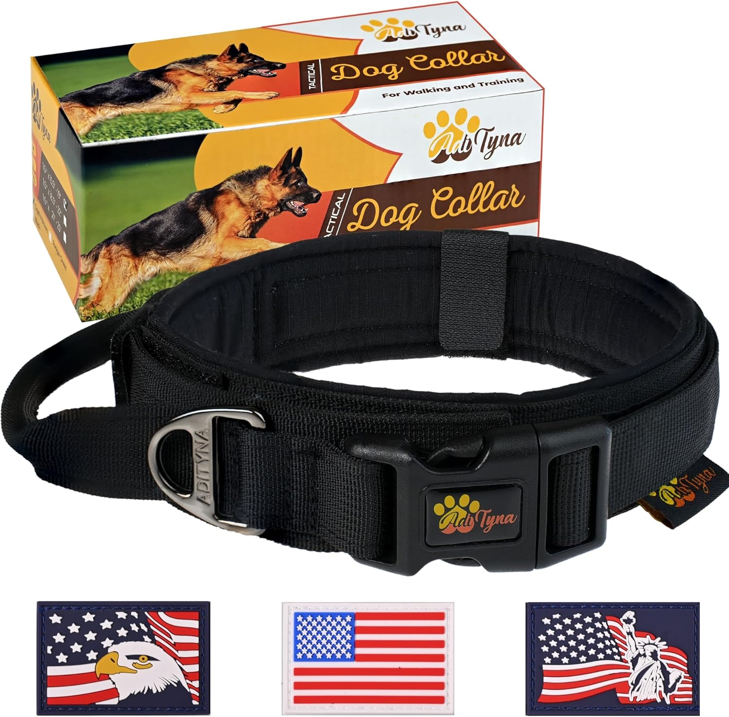 ADITYNA Tactical XXL Dog Collar for ExtraLarge Dogs