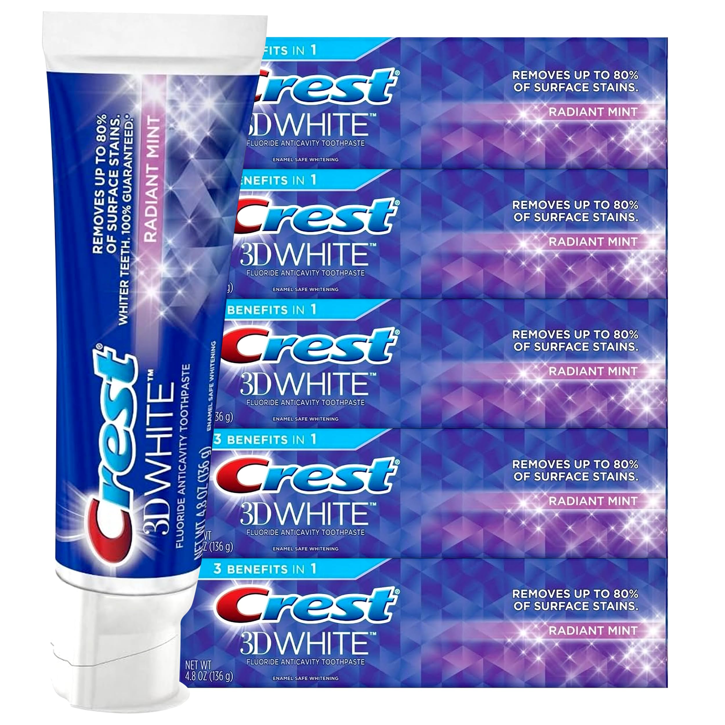 Crest 3d biały promiennik miętowy wybielająca pasta do zębów - 136 ml