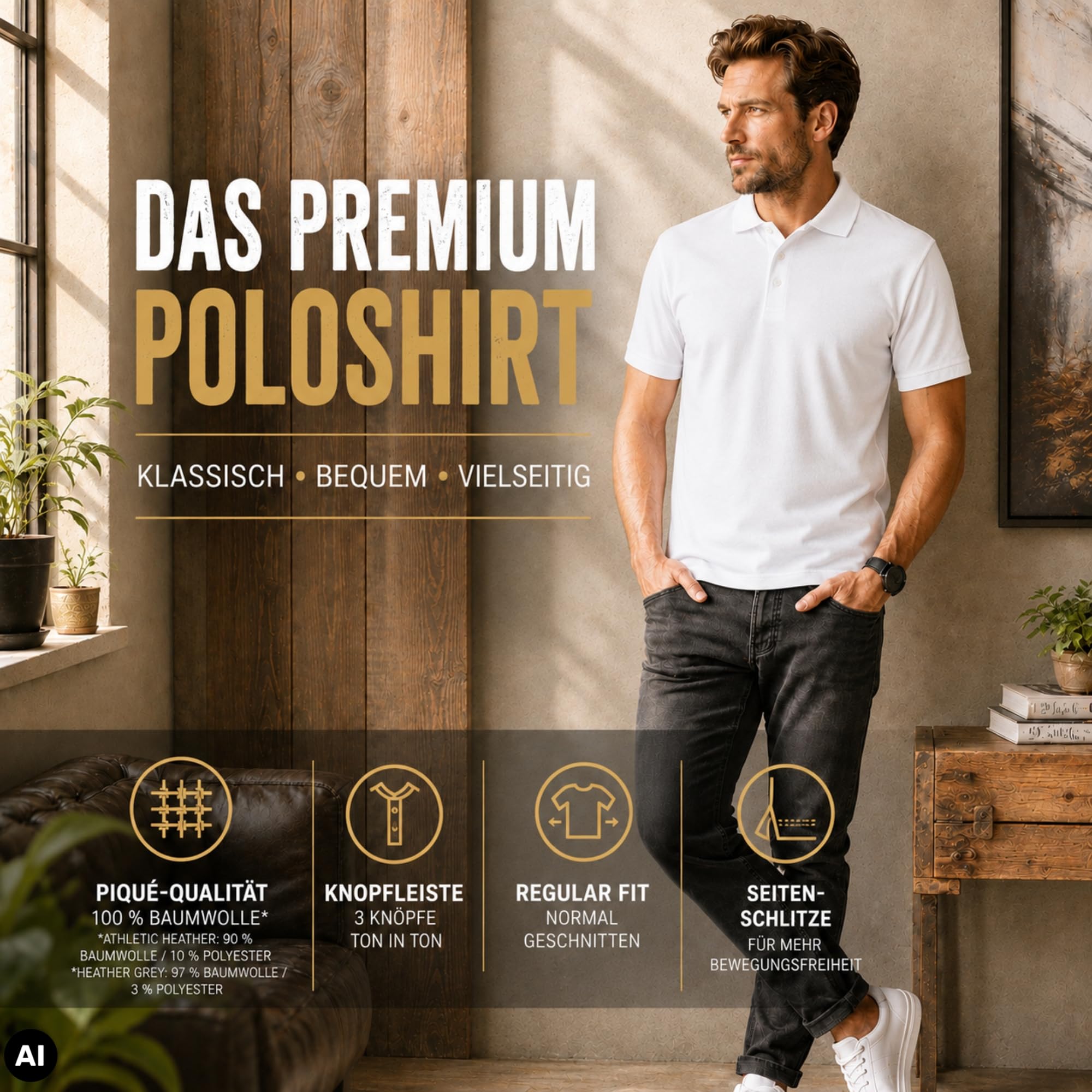 Fruit of the Loom Herren-Poloshirt