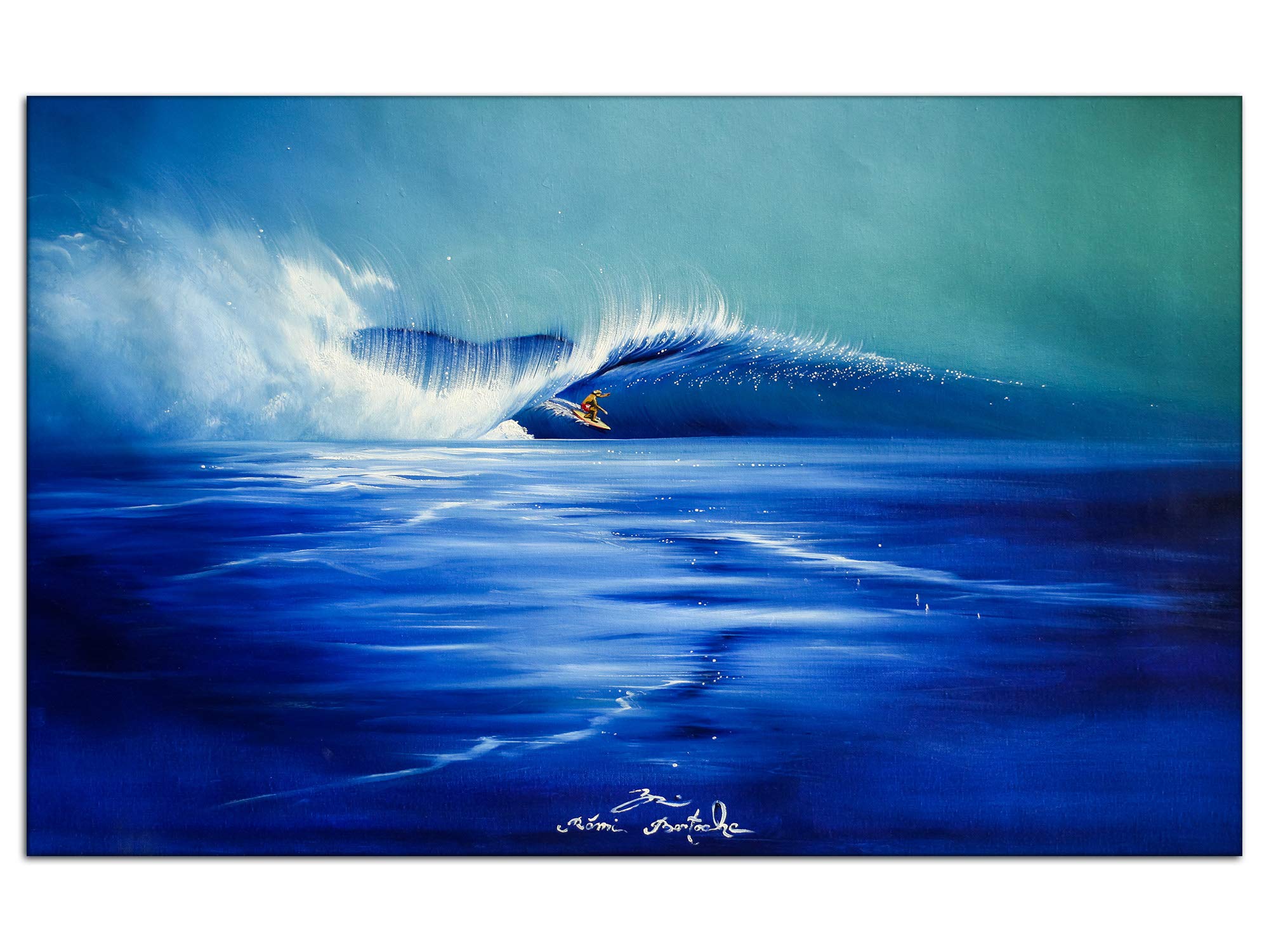 DECLINA, Quadro Decorativo da Parete per Soggiorno Moderno, cornici Decorative da Parete, Riproduzione di Bertoche Funny Waves, 50 x 30 cm