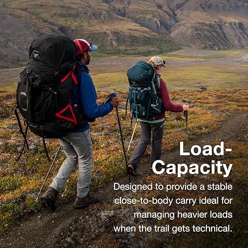 Miniatura 5 de Osprey Aether Plus 85L Mochila de mochilero para hombre, color negro, SM