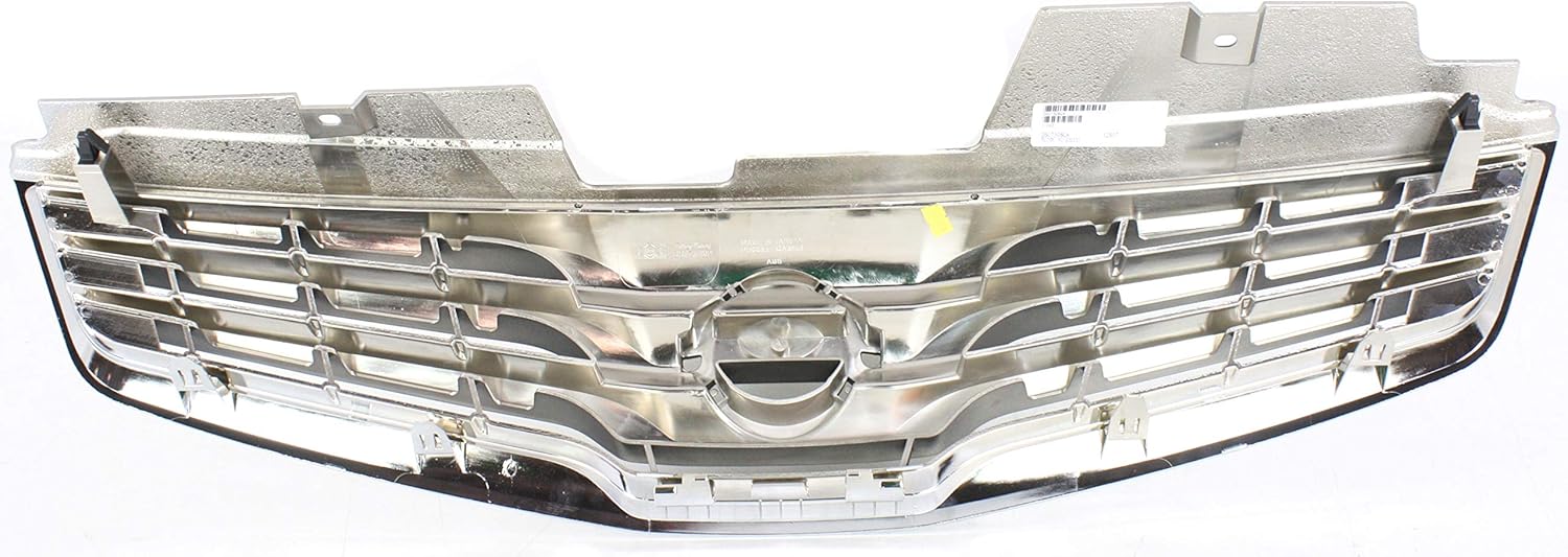 Garage-Pro Grille Compatible with 2010-2012 Nissan Sentra Chrome Shell/Painted Dark Gray Insert Base/S/SL Models