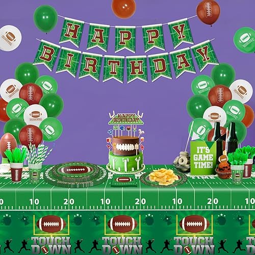 Miniatura 8 de Paquete de 206 decoraciones de fiesta de cumpleaños de fútbol, suministros de fiesta de fútbol, decoración de fiesta de fiesta de juegos deportivos,