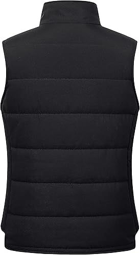 Miniatura 2 de Chrisuno Chalecos de invierno para mujer, ligeros, acolchados, chaleco utilitario