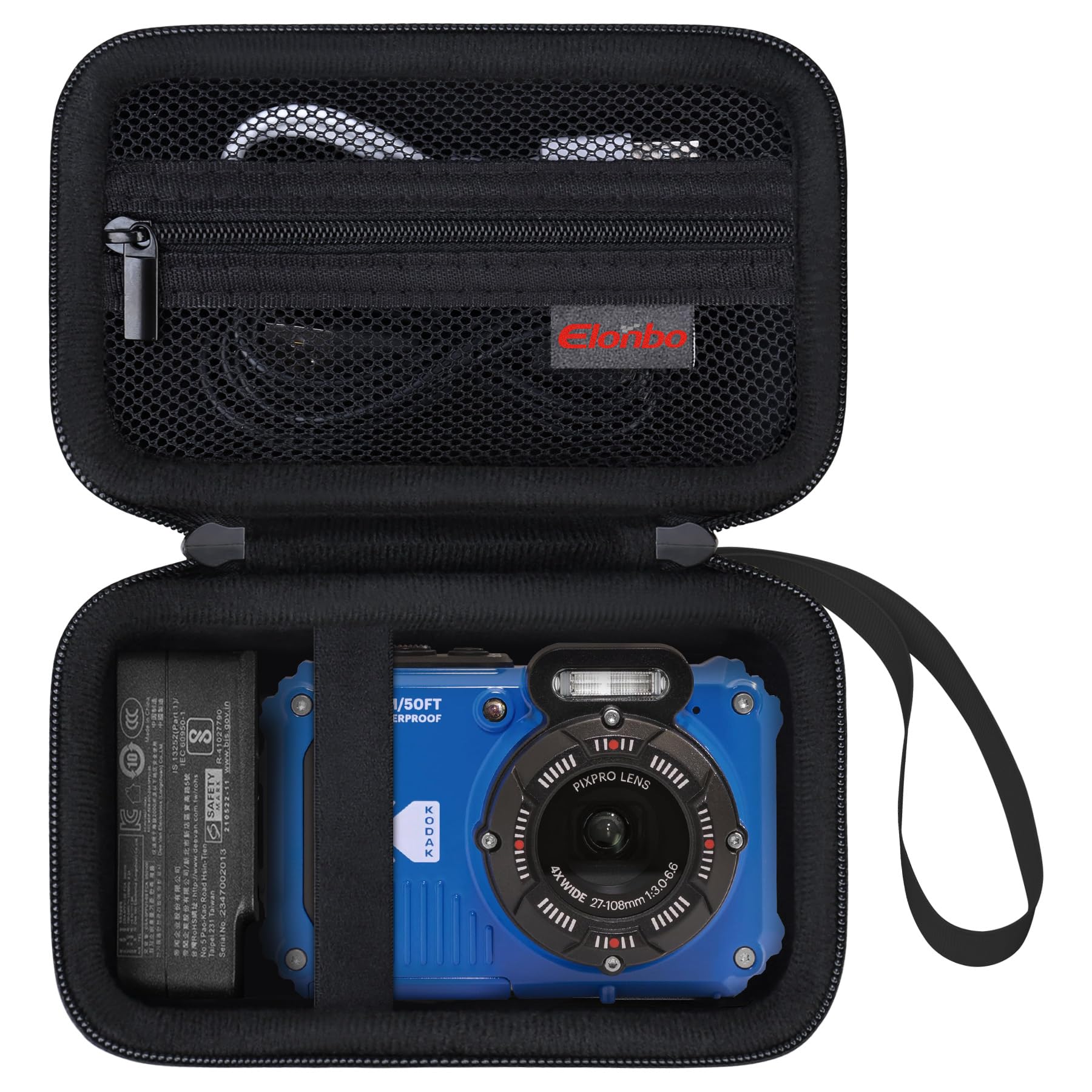 Elonbo Camera Carrying Case for Kodak PIXPRO WPZ2 Waterproof Digital Camera