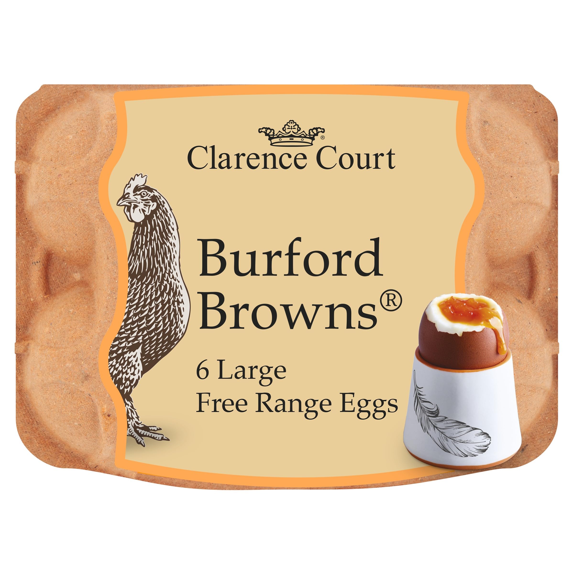 Clarence Court Burford Browns Large Free Range Eggs, 6 pack